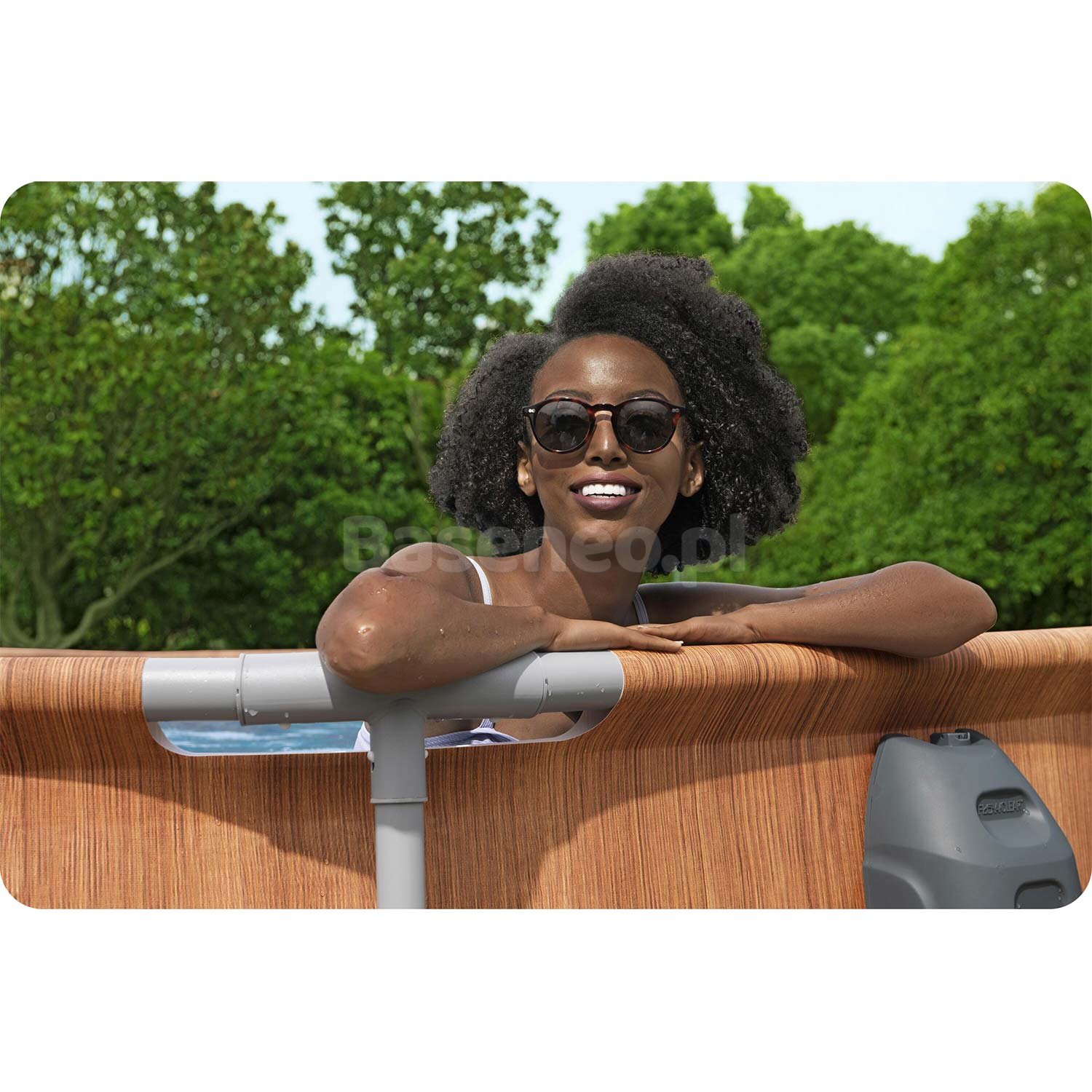 Basen ogrodowy stelażowy 610 x 366 x 122 cm 13w1 Bestway 56719N