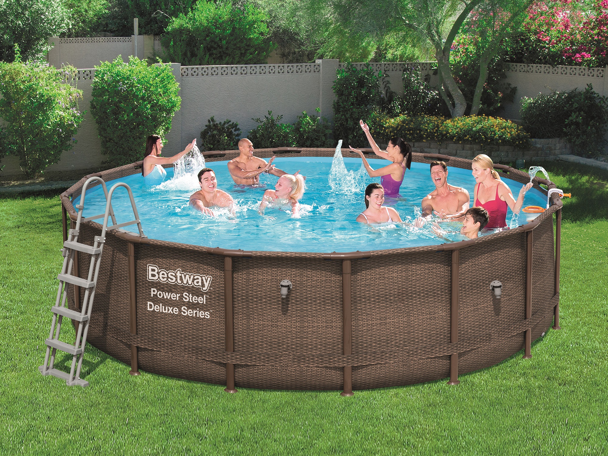 Basen ogrodowy stelażowy Deluxe 488 x 122 cm 7w1 Bestway 56666