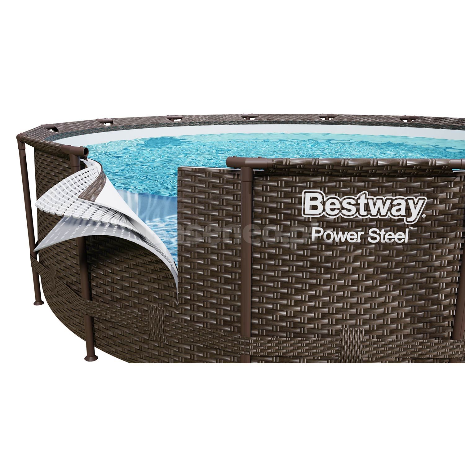 Basen ogrodowy stelażowy okrągły 366 x 100 cm 10w1 Bestway 56709