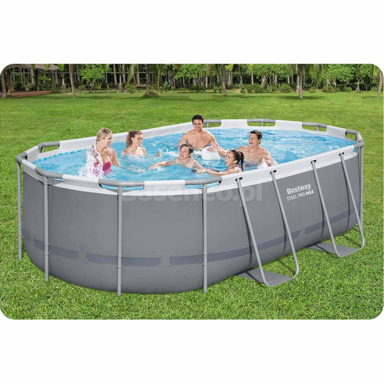 Basen stelażowy ogrodowy 427 x 250 x 100 cm 11w1 Bestway 56620
