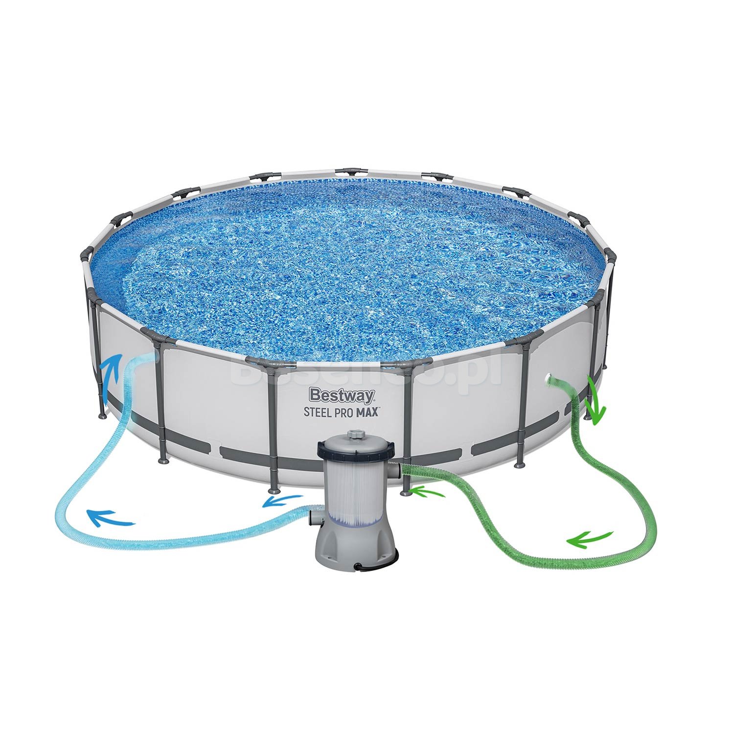 Basen stelażowy ogrodowy 457 x 107 cm 18w1 Bestway 56488