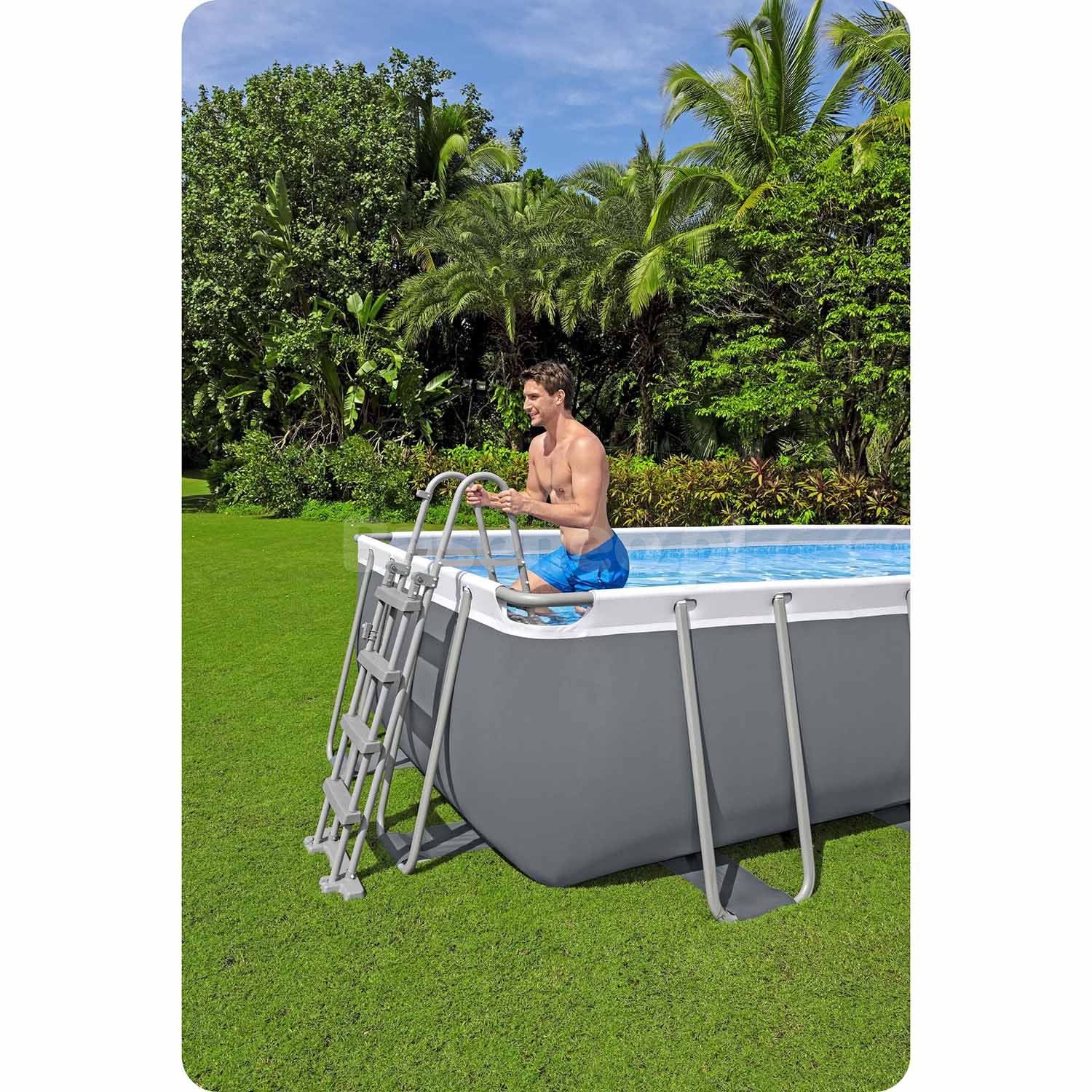 Basen stelażowy ogrodowy 488 x 244 x 122 cm 11w1 Bestway 56671N