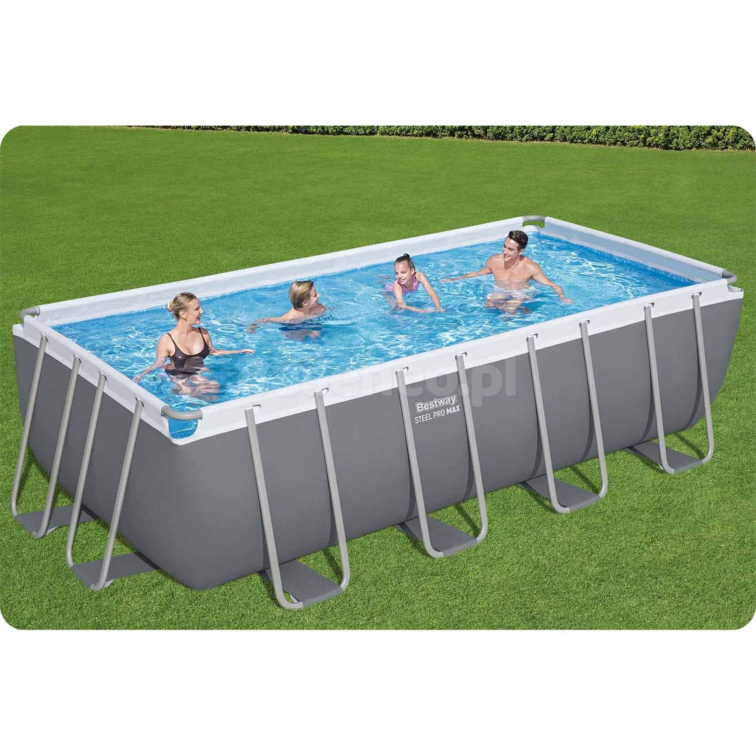 Basen stelażowy ogrodowy 488 x 244 x 122 cm 11w1 Bestway 56671N