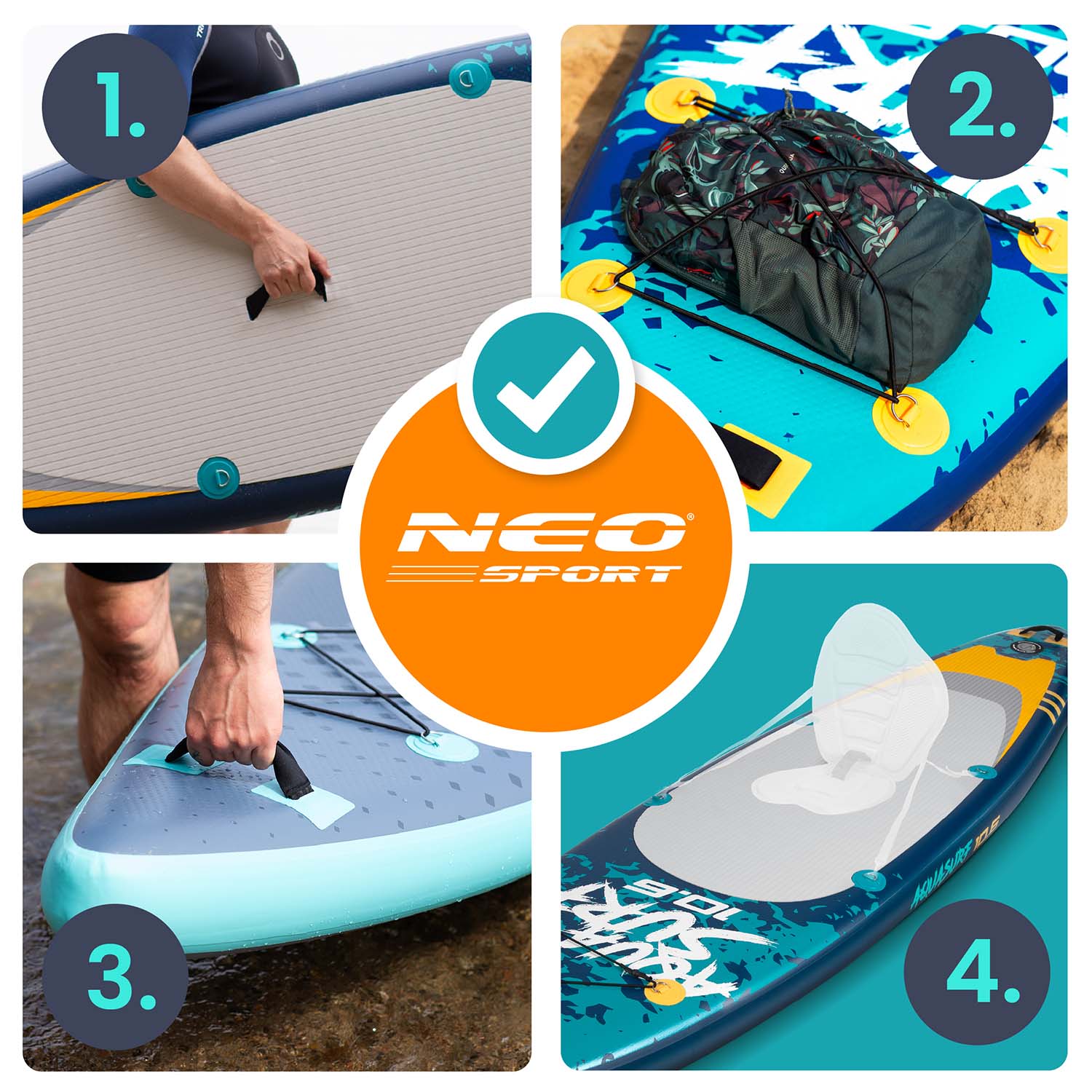  Deska SUP Aquasurf 320 x 81 x 15 cm Neo-Sport 170005