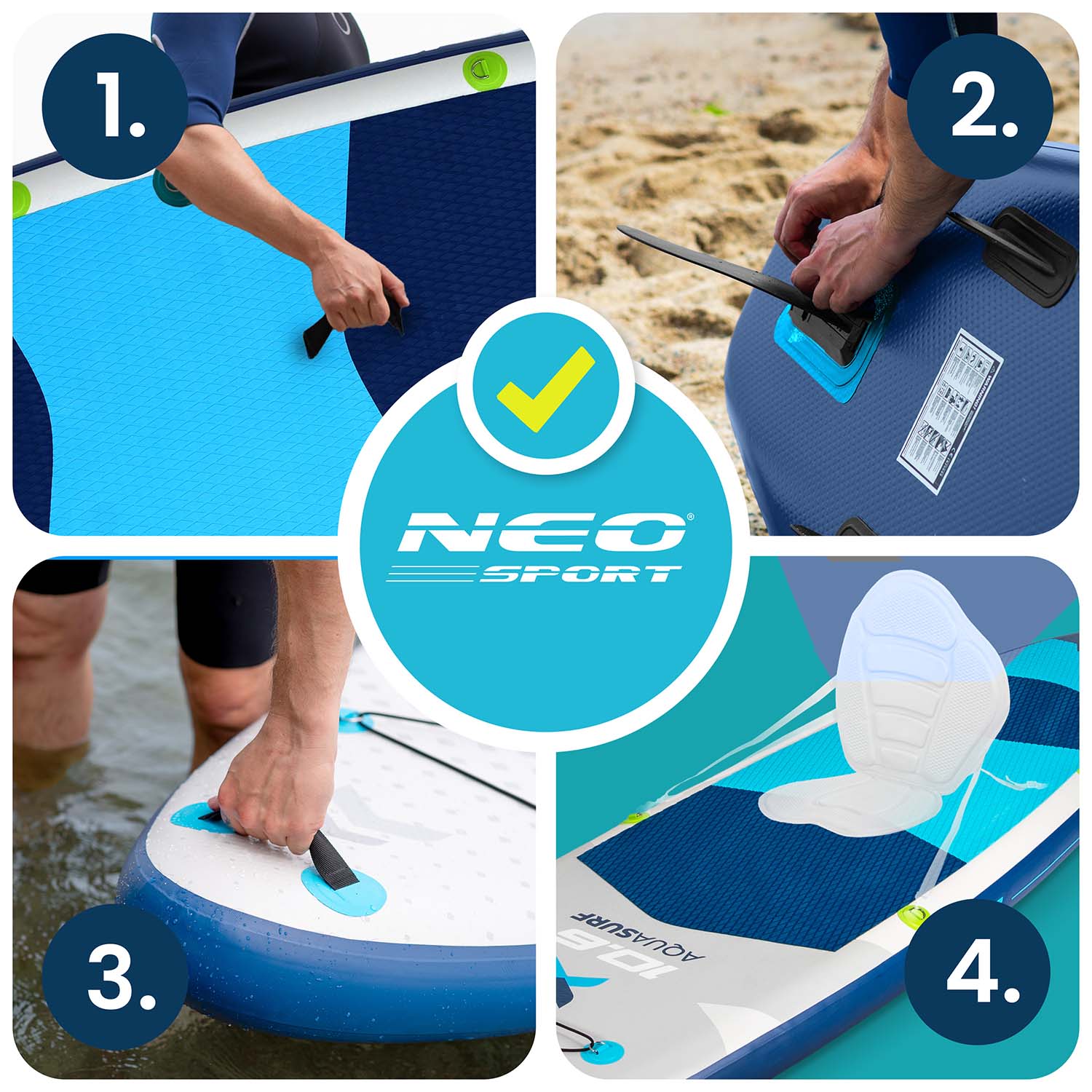 Deska SUP Aquasurf 320 x 84 x 15 cm Neo-Sport 170206