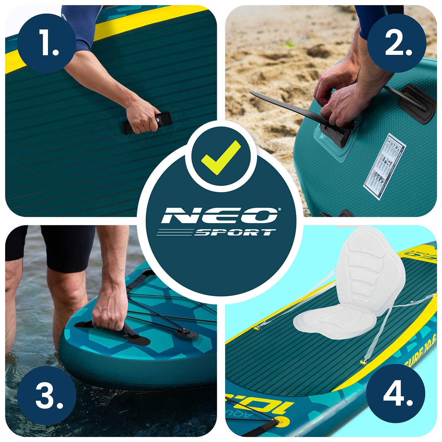 Deska SUP Aquasurf 320 x 84 x 15 cm Neo-Sport 170213