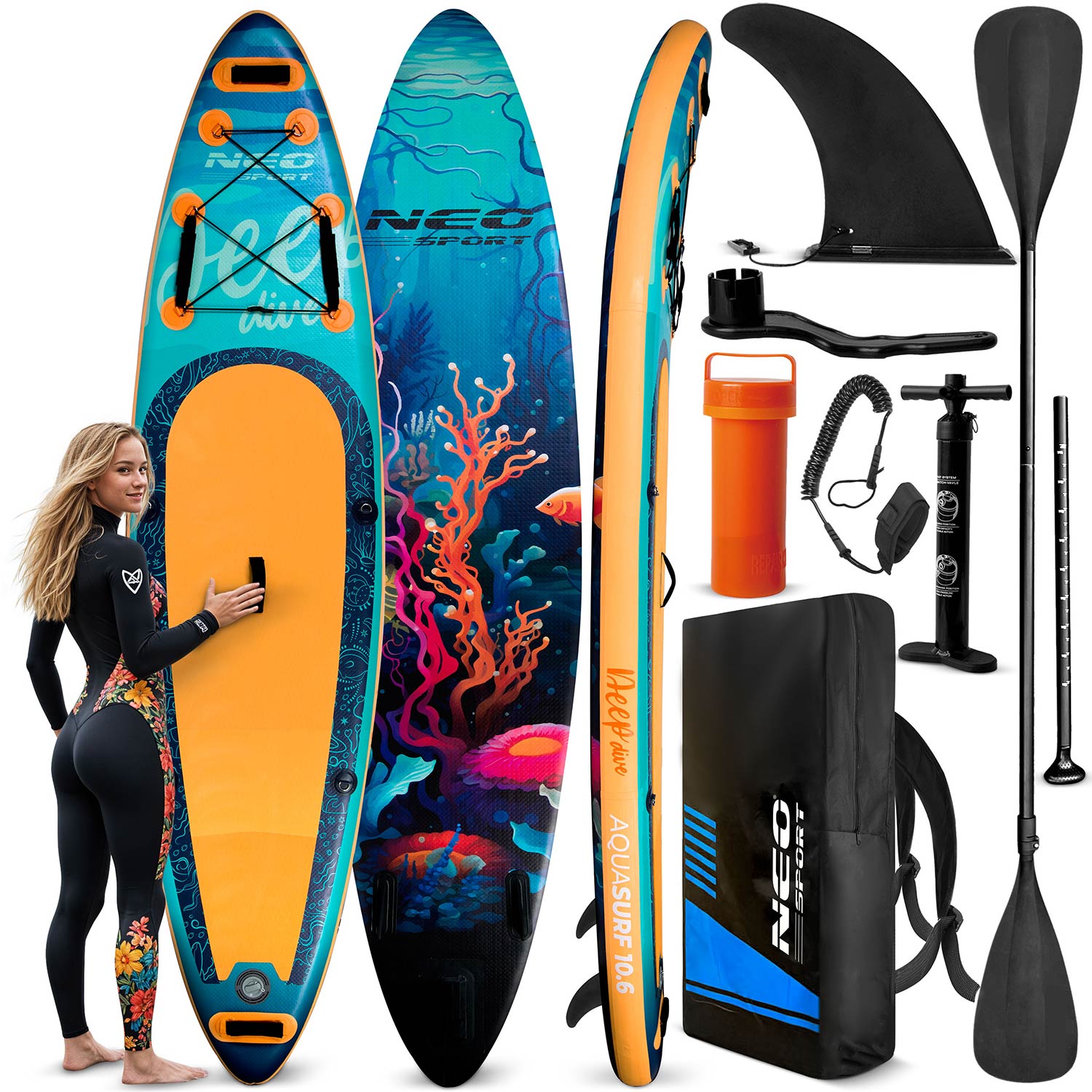 Deska SUP Aquasurf 320 x 84 x 15 cm Neo-Sport 170214