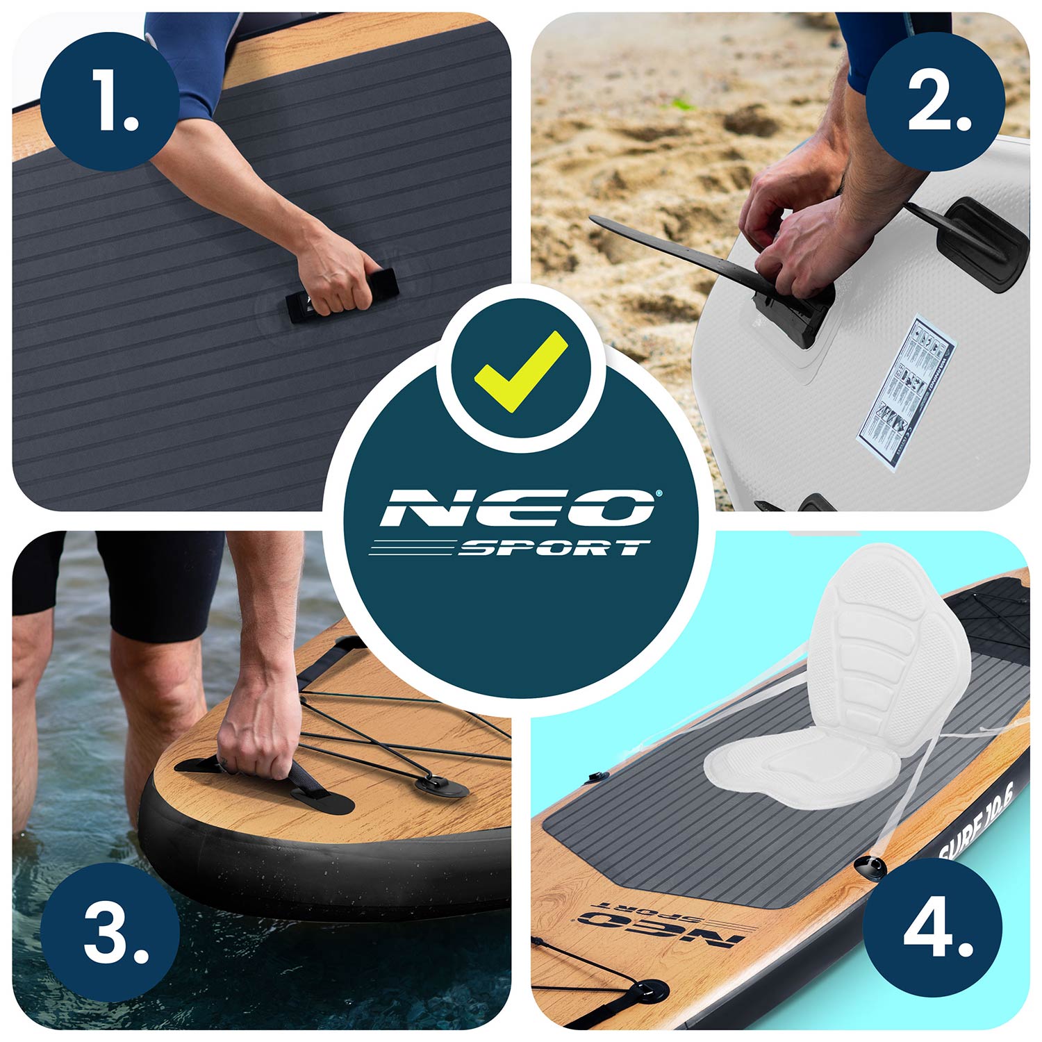 Deska SUP Aquasurf 320 x 84 x 15 cm Neo-Sport 170212