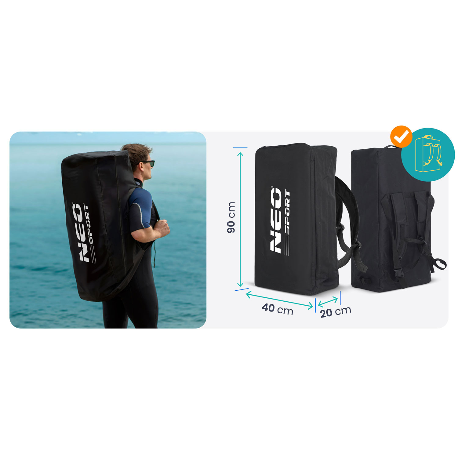 Deska SUP Aquasurf 320 x 84 x 15 cm Neo-Sport 170205