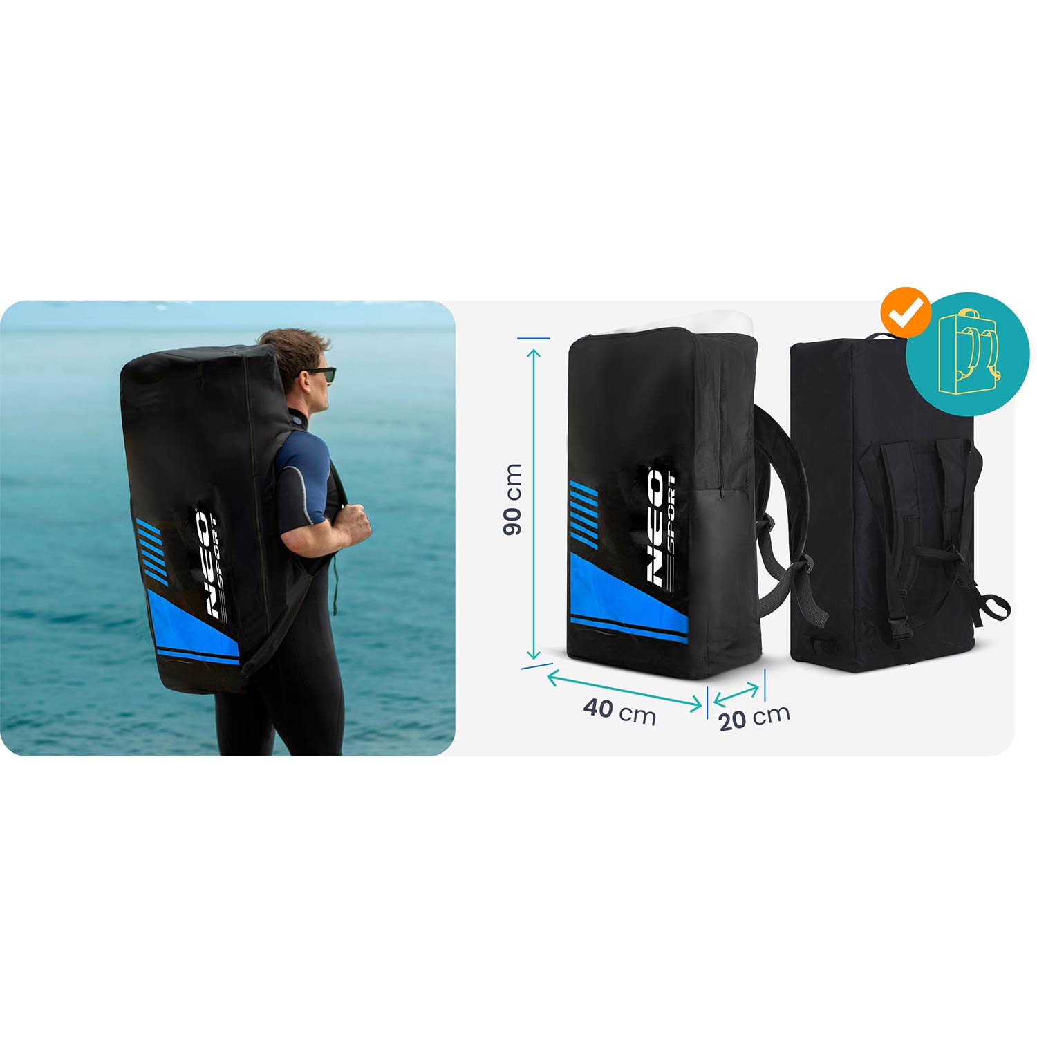 Deska SUP Reefbreak 350 x 81 x 15 cm Neo-Sport 170312
