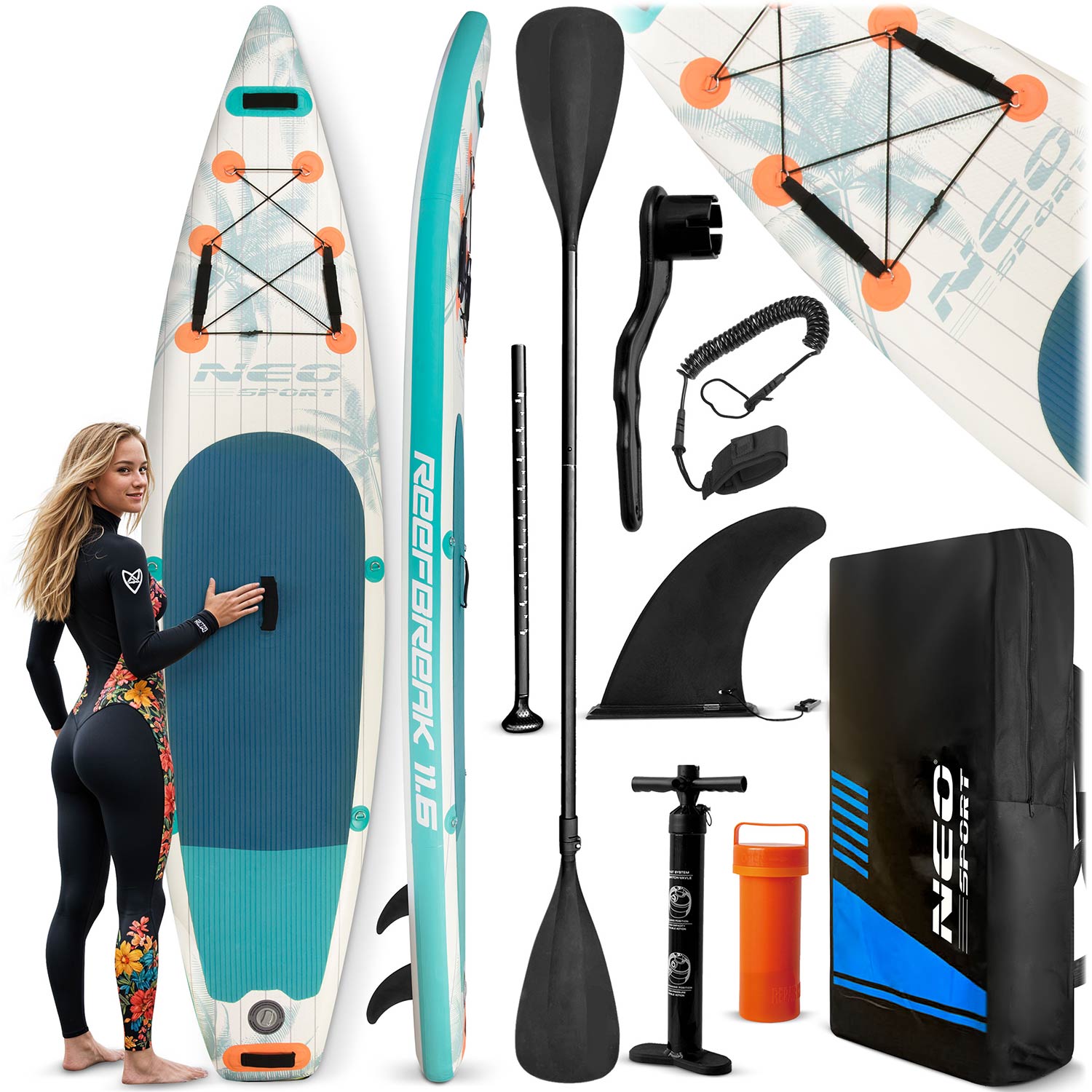 Deska SUP Reefbreak 350 x 81 x 15 cm Neo-Sport 170315
