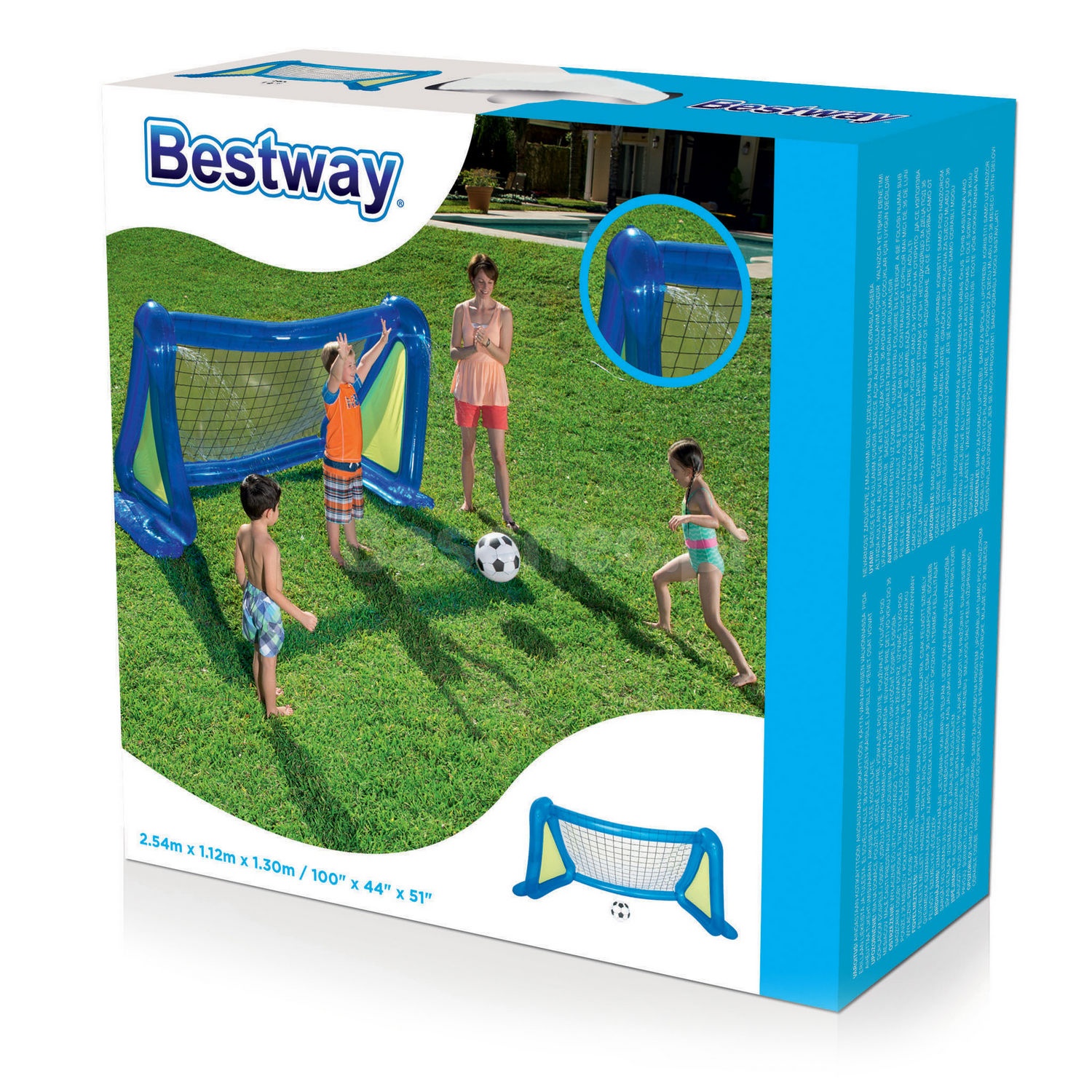 Dmuchana bramka do gry w piłkę 254 x 112 x 130 cm Bestway 52215