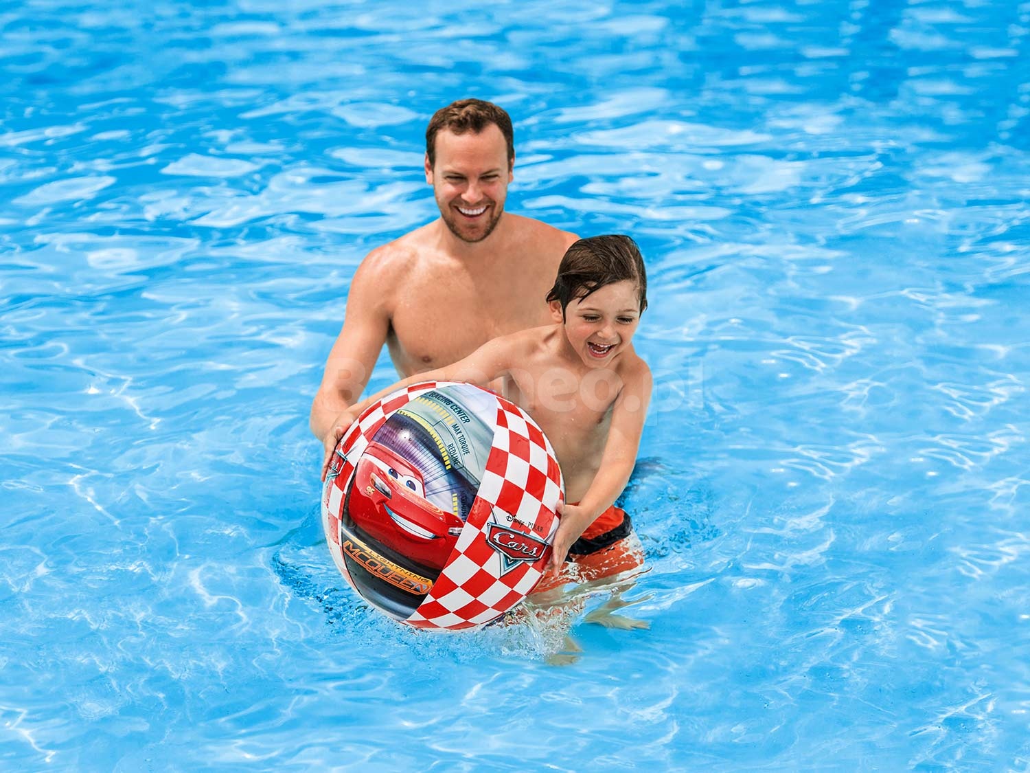 Dmuchana piłka plażowa Auta śr. 61 cm INTEX 58053