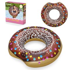 Dmuchane koło plażowe do pływania brązowy Donut 107cm BESTWAY