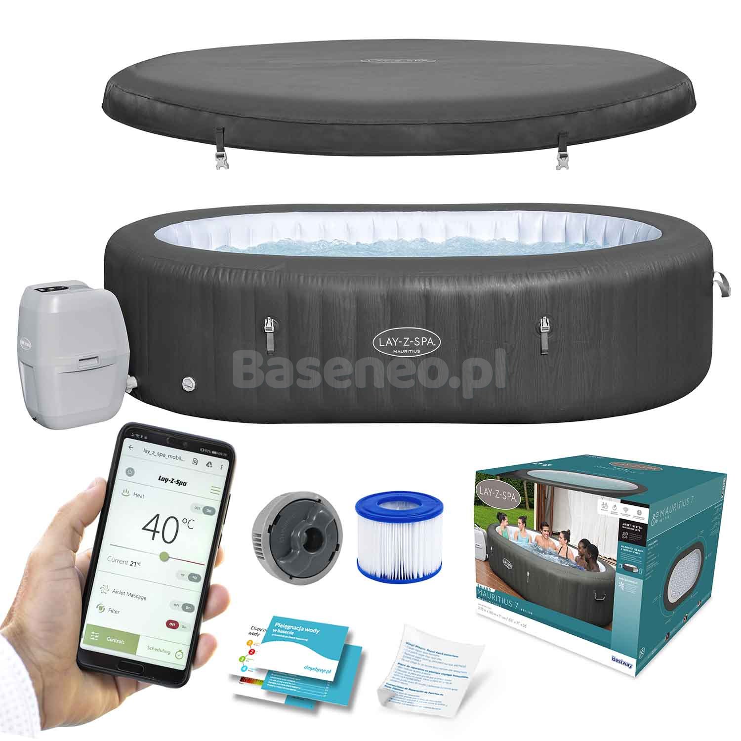 Dmuchane SPA Lay-Z Mauritius 7 osobowe Bestway 60067