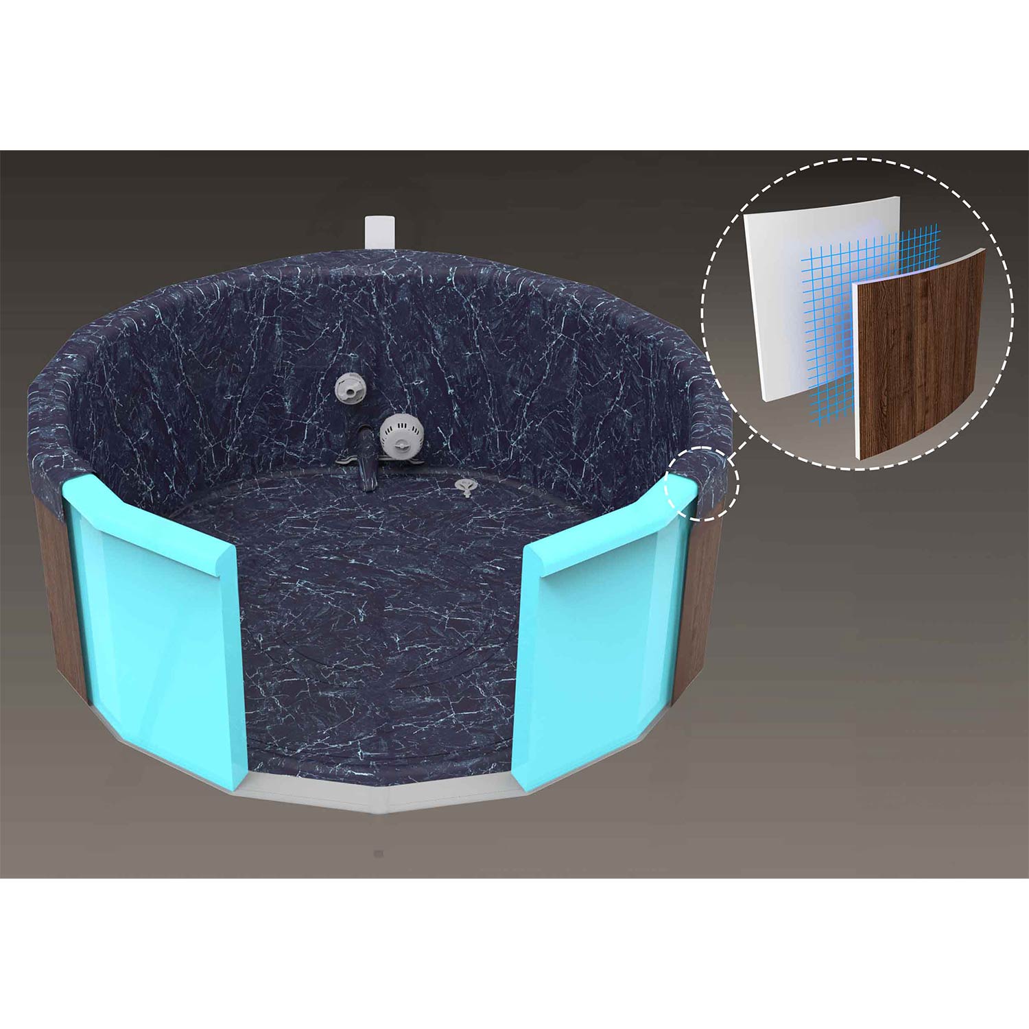 Dmuchane SPA Lay-Z Toronto 7 osobowe hydromasaż WiFi Bestway 6001W