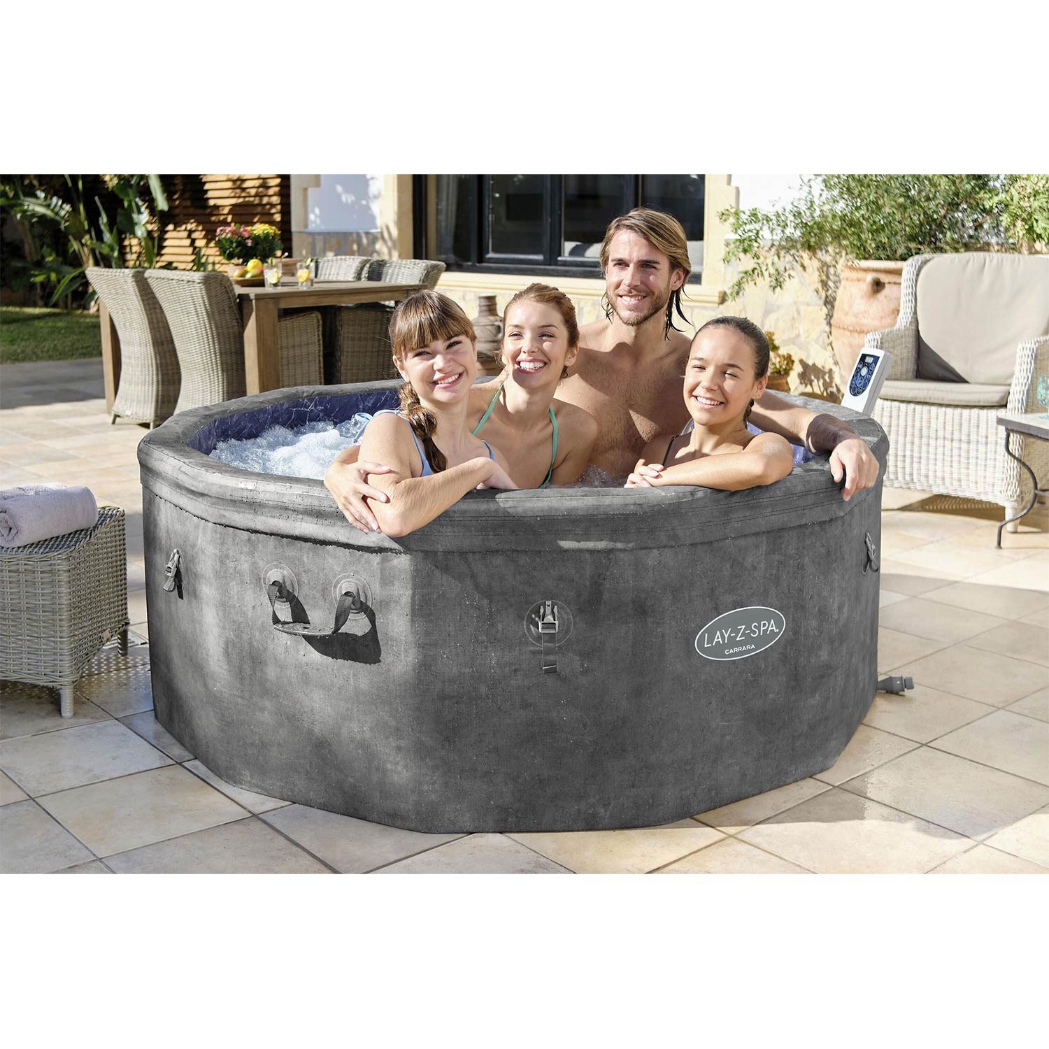 Dmuchane SPA ogrodowe AirJet Carrara WiFi hydromasaż 6 osobowe Bestway 6001V
