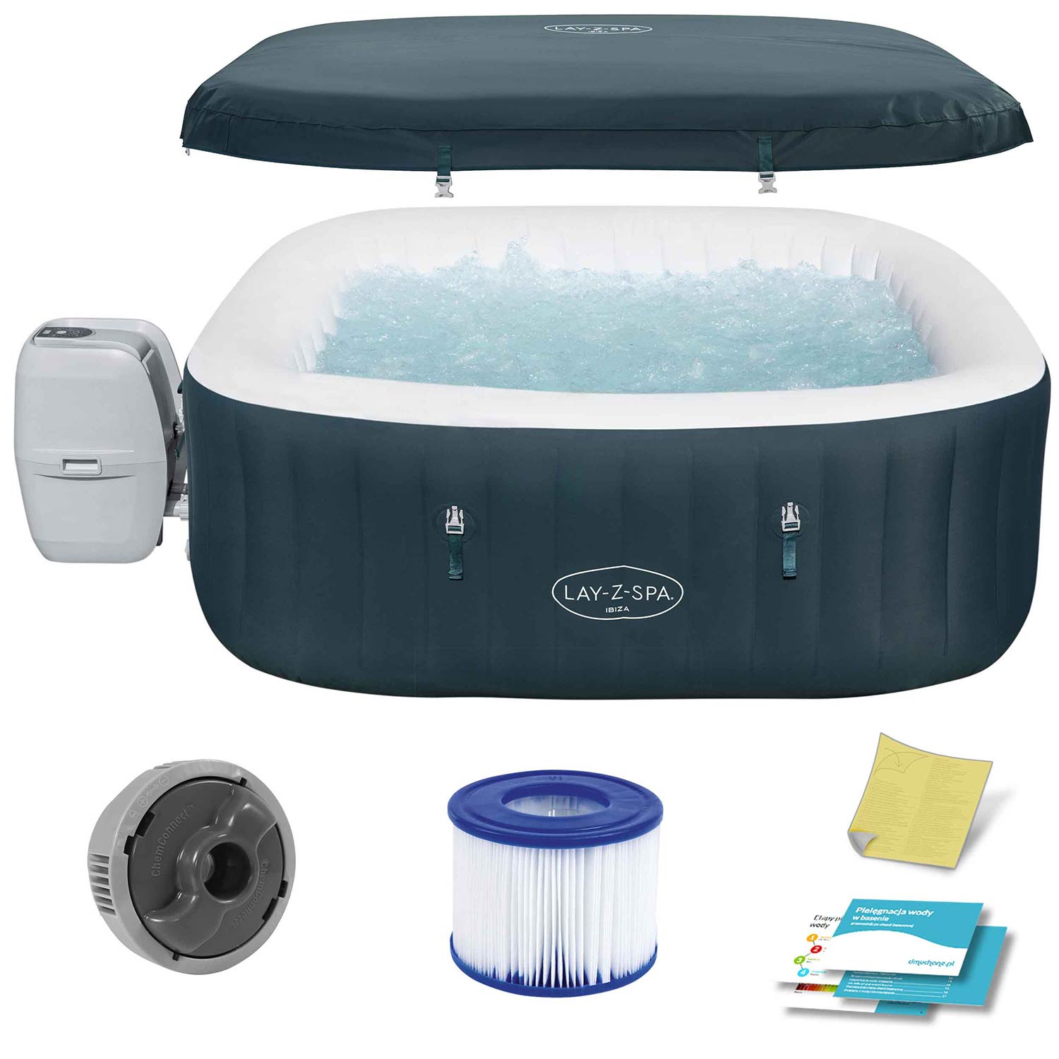 Dmuchane SPA ogrodowe Lay-Z Ibiza 6 osobowe hydromasaż Bestway 6002U