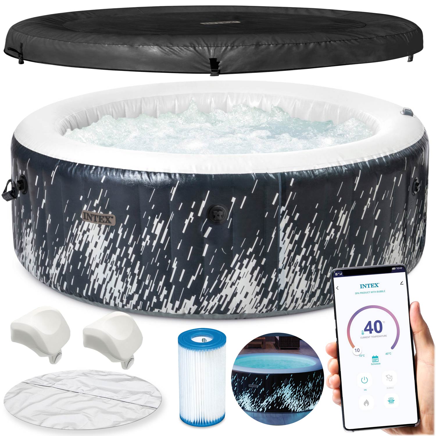 Dmuchane SPA z hydromasażem 4 osobowe INTEX 28494