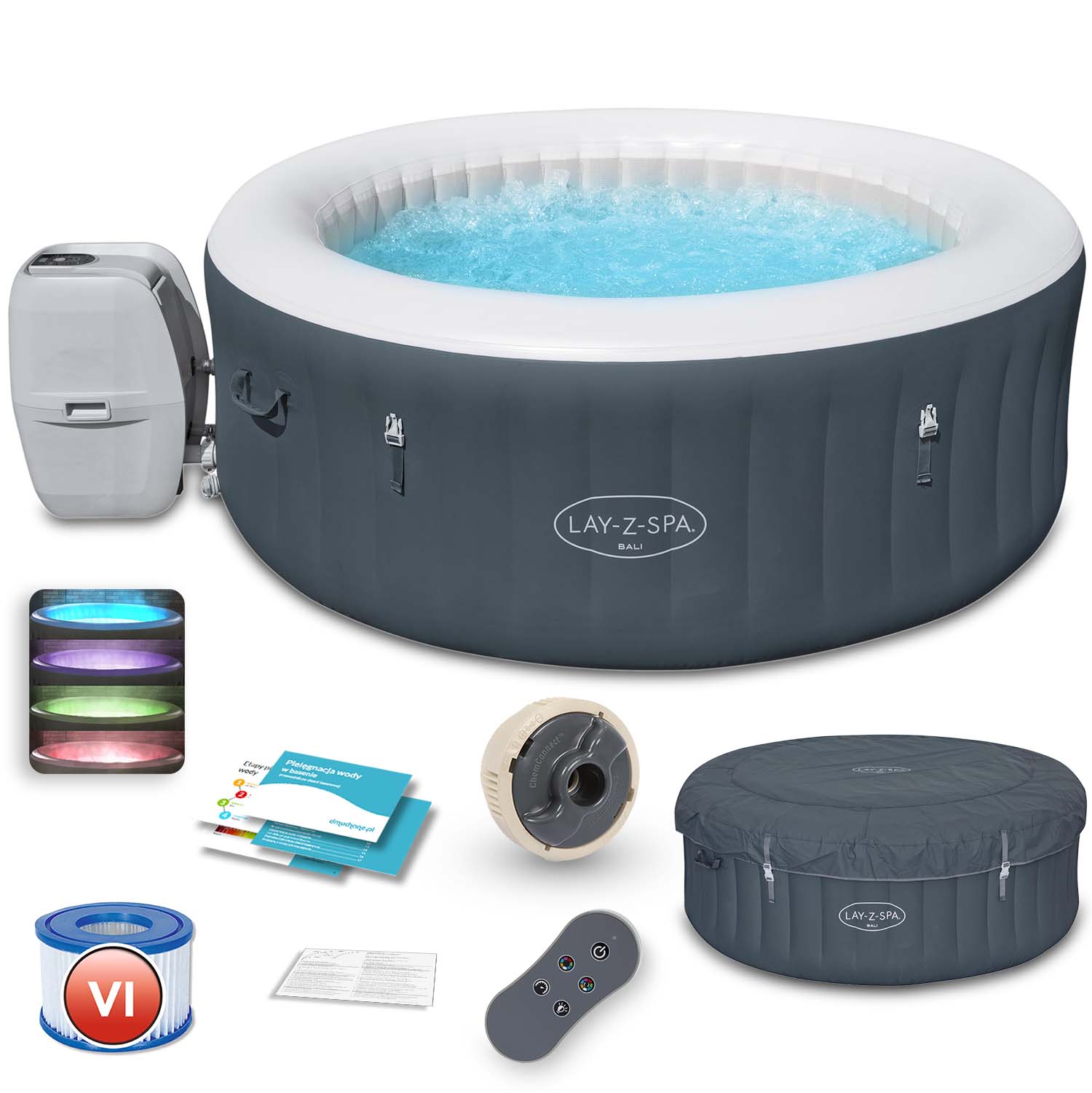 Dmuchane SPA Lay-Z Bali 4 osobowe Bestway 60009