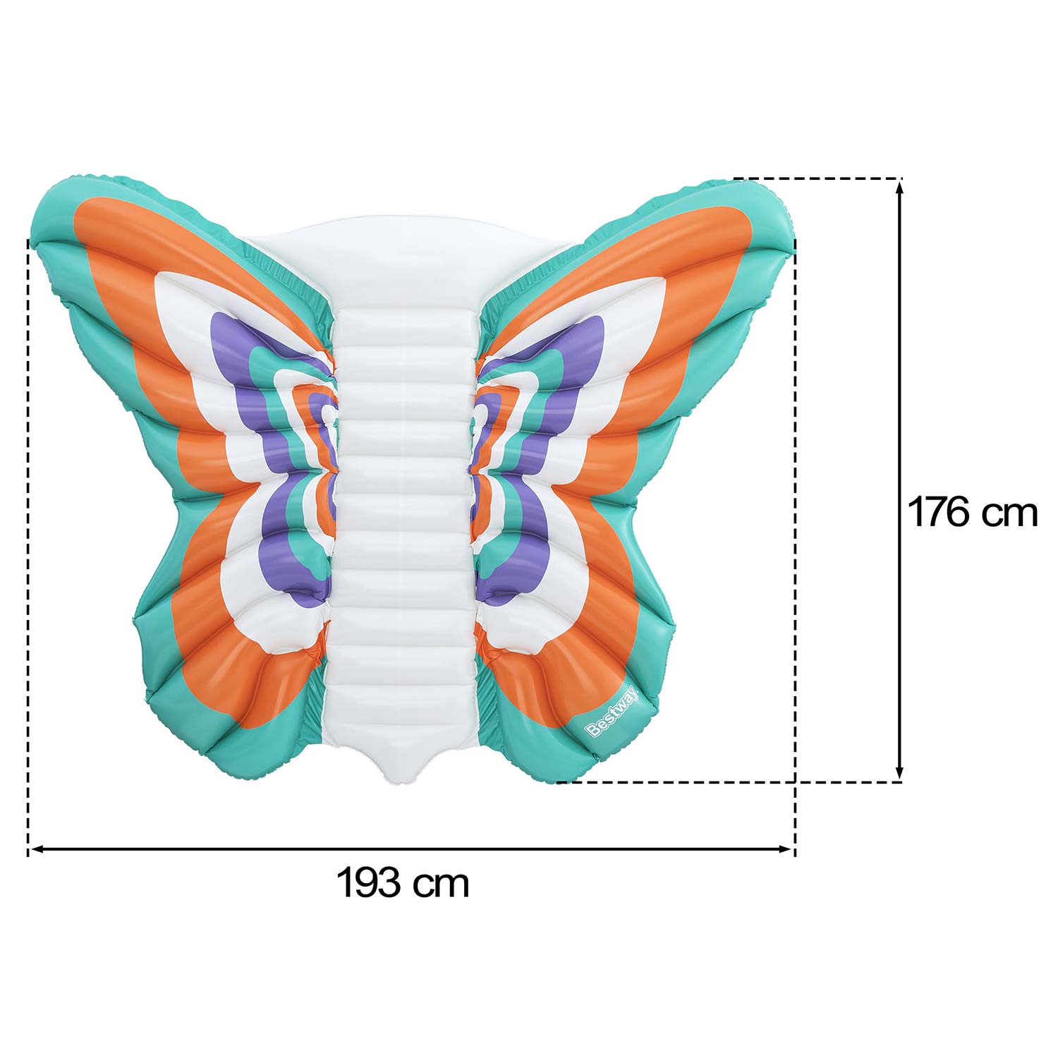 Dmuchany materac do pływania  motyl 193x176cm Bestway 43963