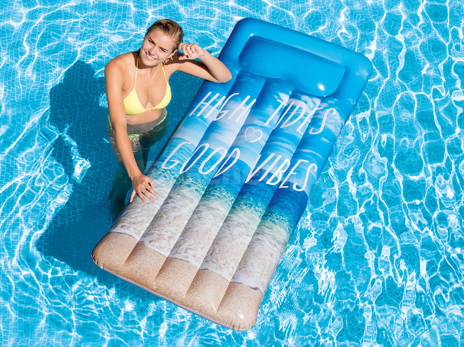 Dmuchany materac plażowy z napisami 178 x 84 cm INTEX 58772
