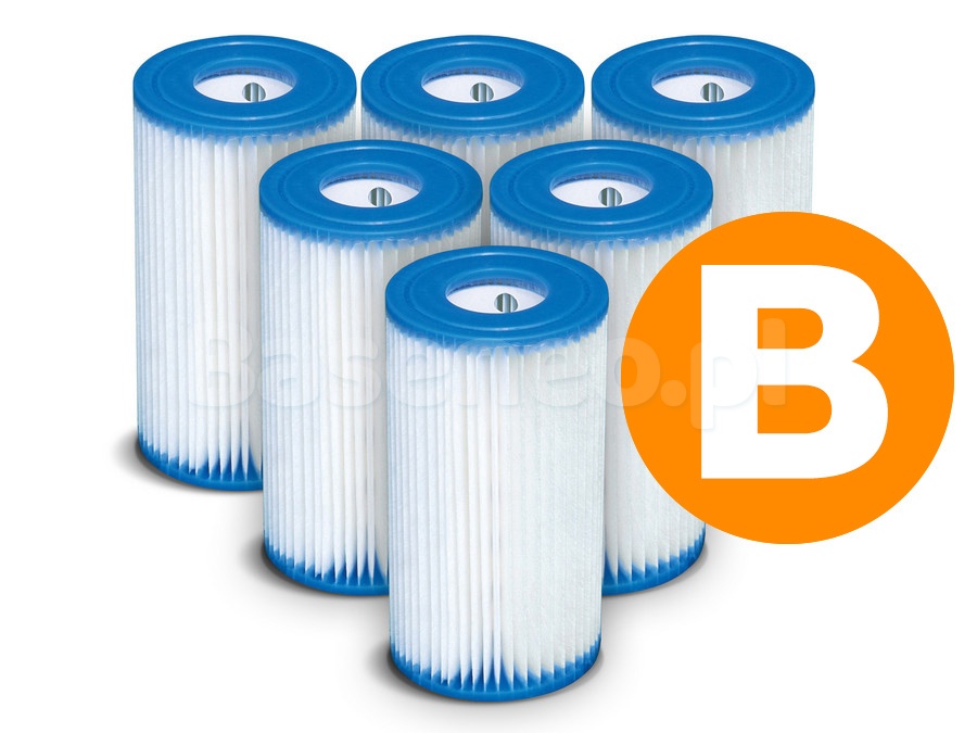 Filtr do pompy komplet Typ B 6 szt. INTEX 29005 x6