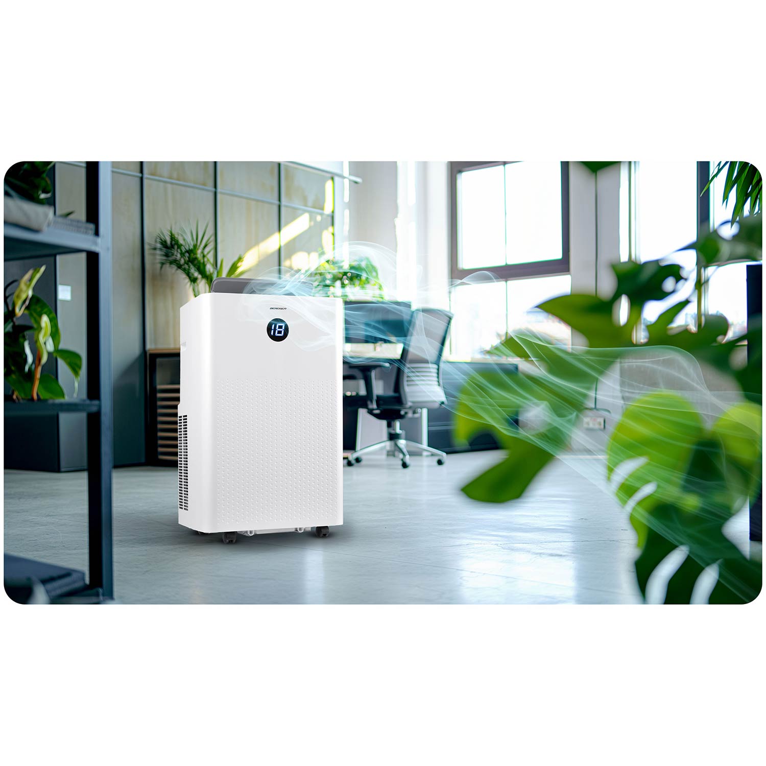 Klimatyzator przenośny z uszczelką 14000 BTU osuszacz grzanie WiFi 37l/24h Berdsen BD-584