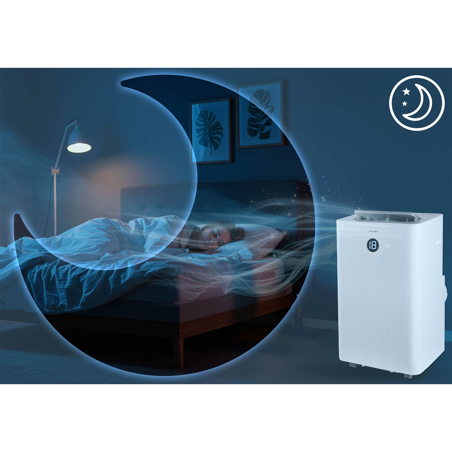 Klimatyzator przenośny z uszczelką 14000 BTU osuszacz grzanie WiFi 37l/24h Berdsen BD-584