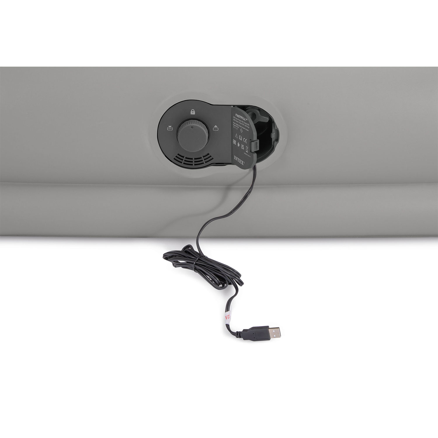 Materac dmuchany 191x 99x30cm z wbudowaną pompką elektryczną INTEX 64112