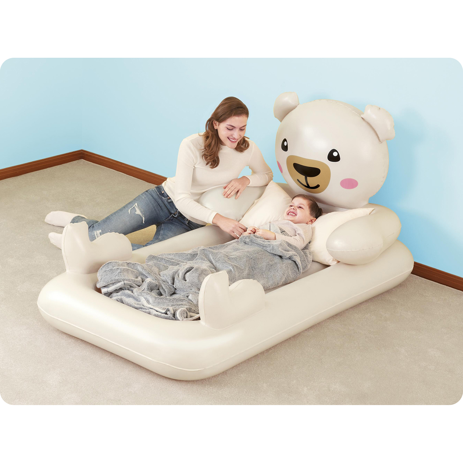 Materac welurowy miś Bestway 67712