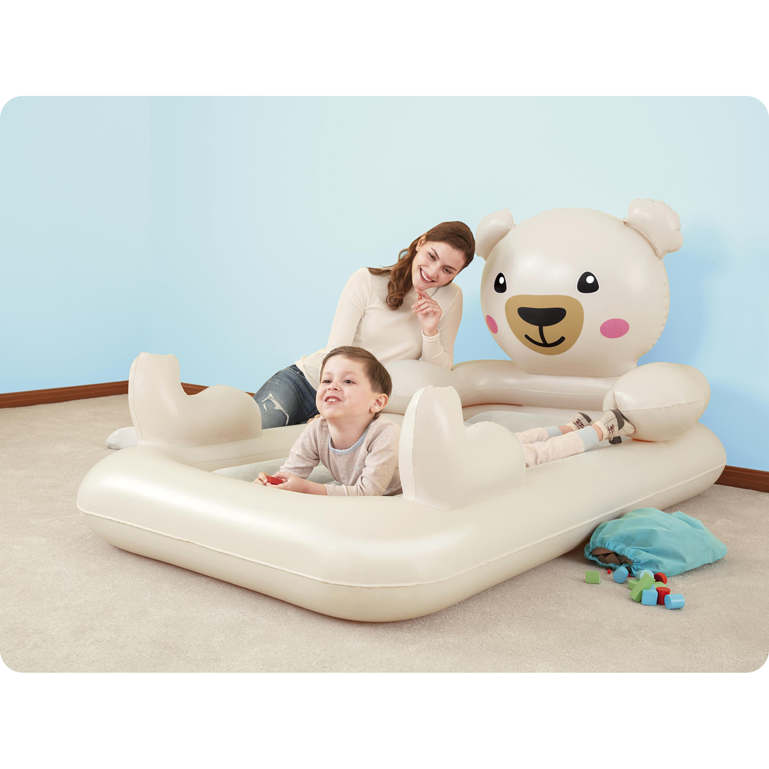 Materac welurowy miś Bestway 67712