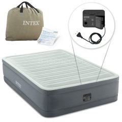Materac dmuchany 191x137x46 cm z wbudowaną pompką elektryczną INTEX 64904