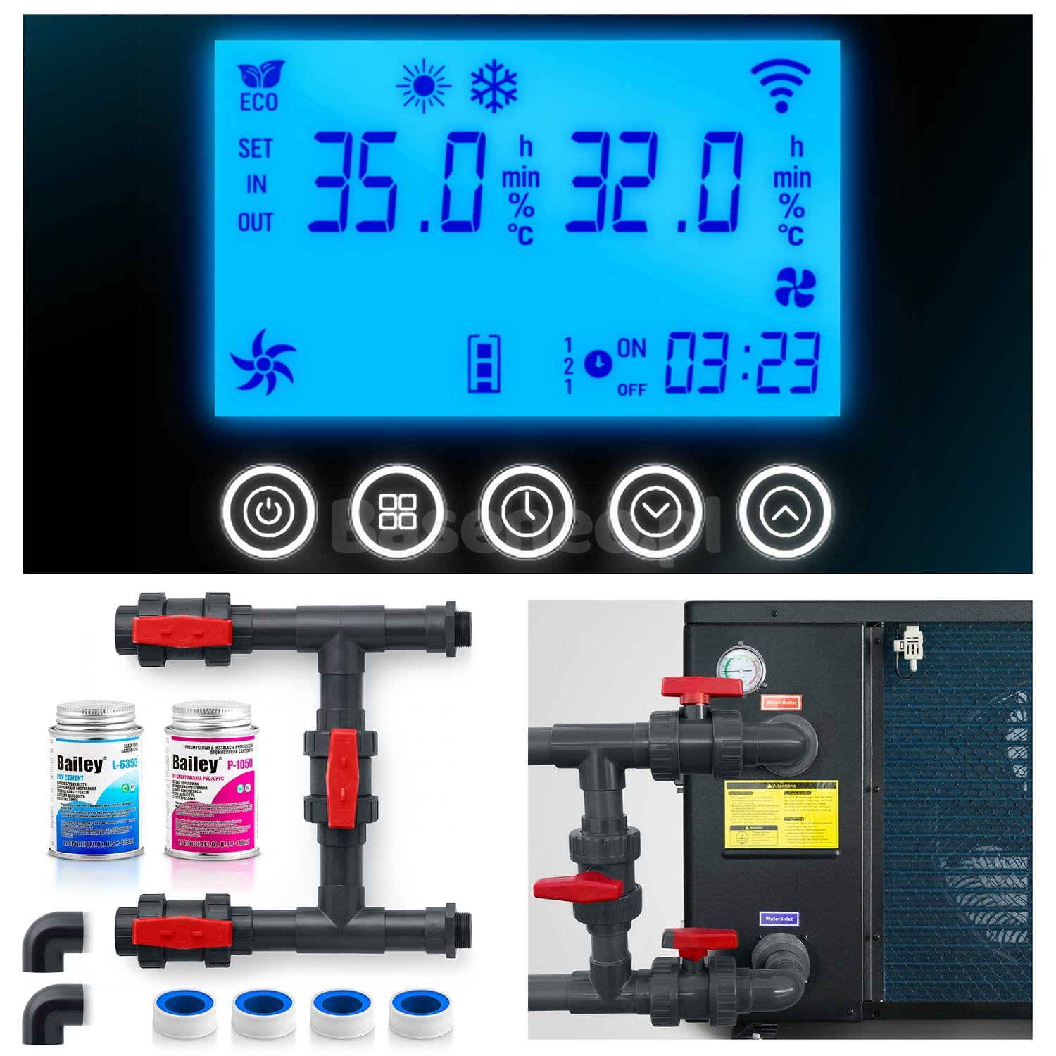 Pompa ciepła do basenu spa podgrzewacz wody 10kw Humberg HM-912