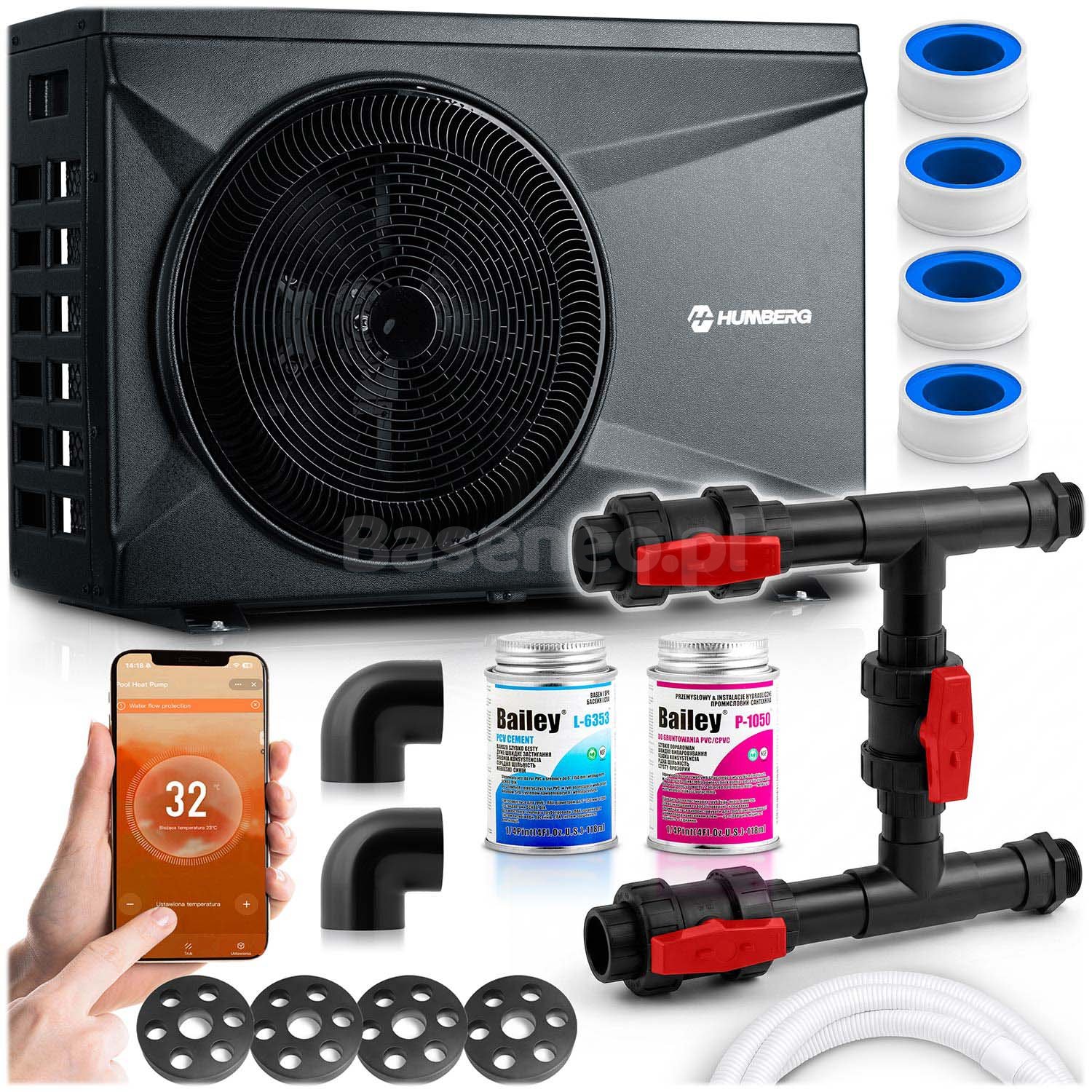 Pompa ciepła do basenu spa podgrzewacz wody 10kw Humberg HM-912