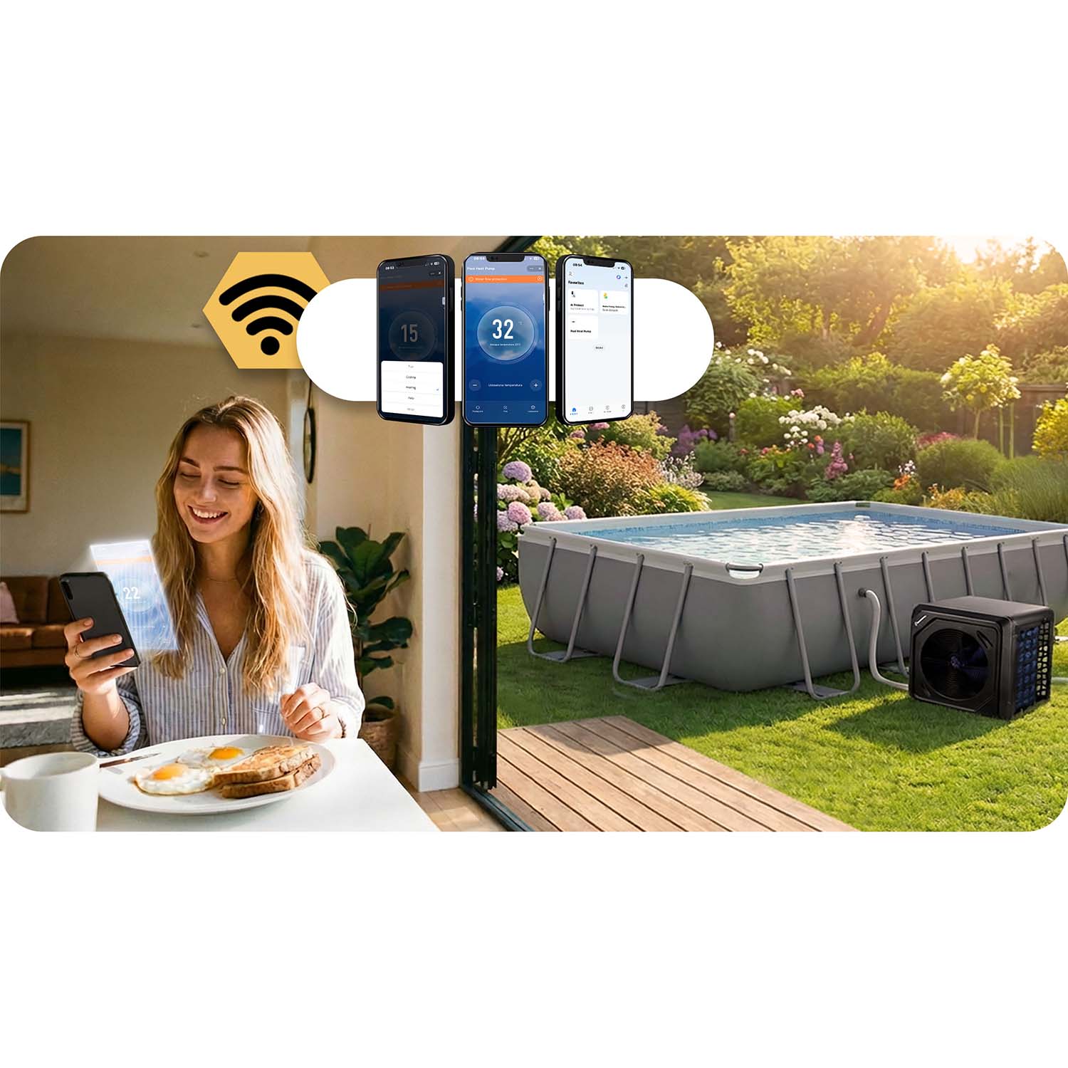 Pompa ciepła do basenu spa podgrzewacz wody 3kw Humberg HM-911