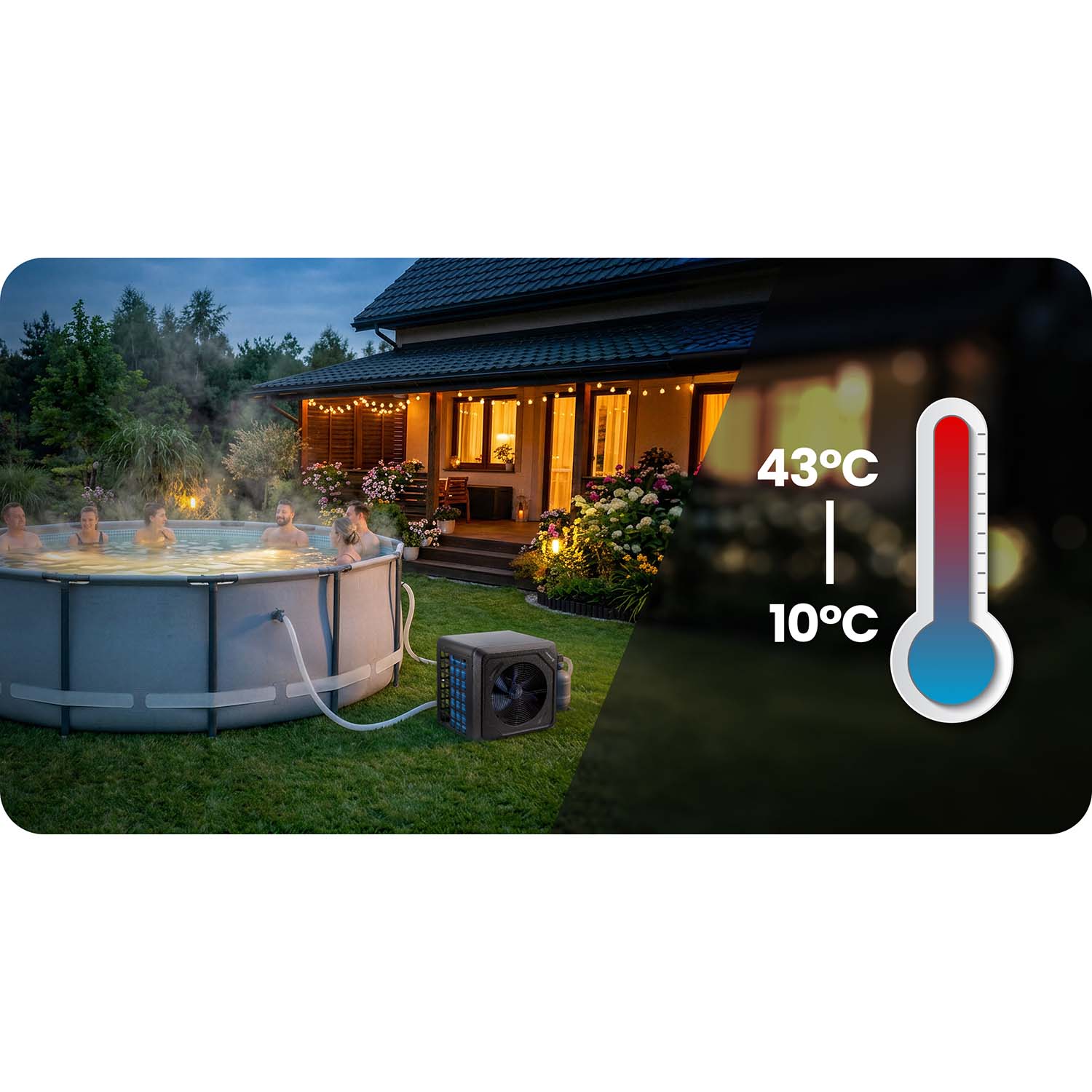 Pompa ciepła do basenu spa podgrzewacz wody 3kw Humberg HM-911