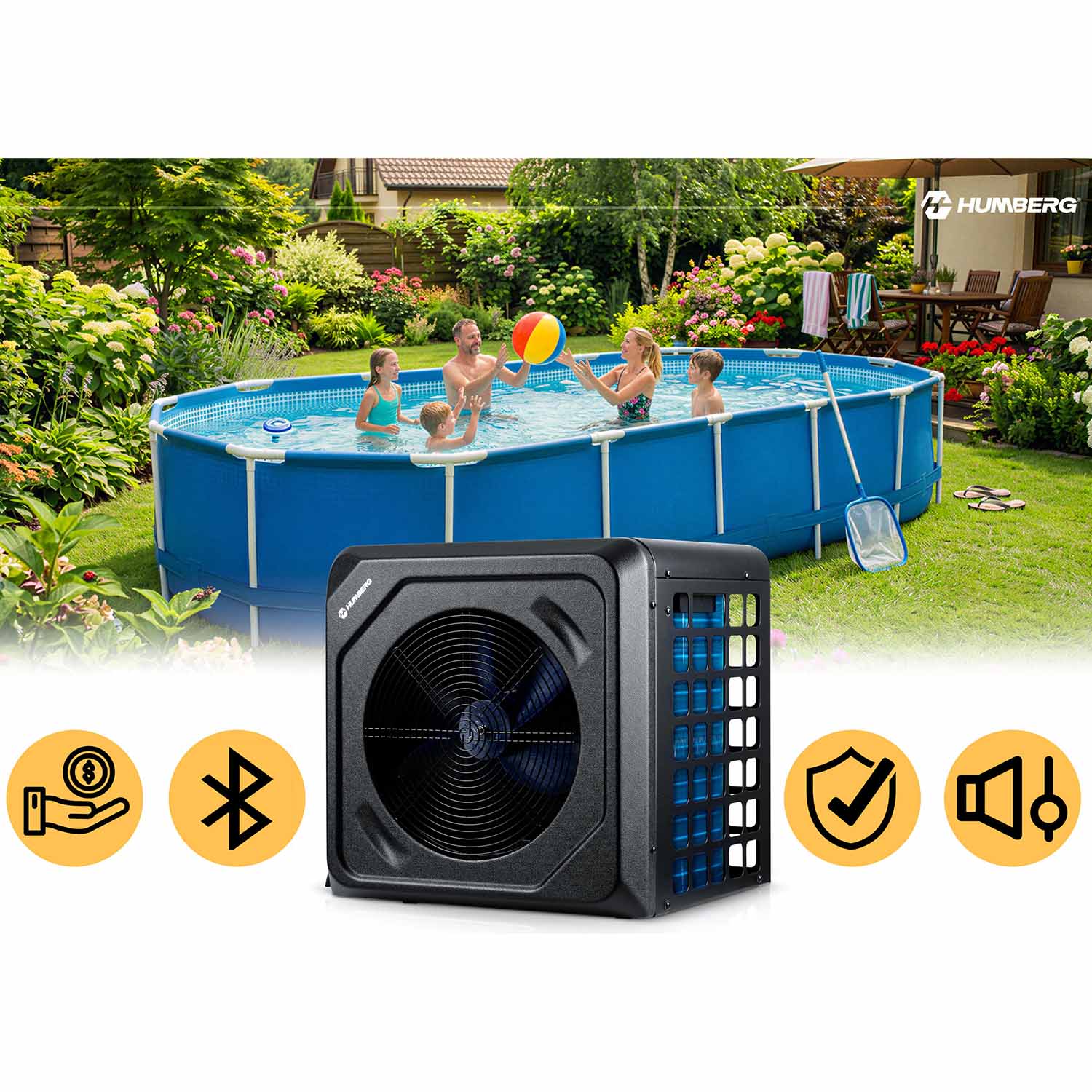 Pompa ciepła do basenu spa podgrzewacz wody 3kw Humberg HM-911