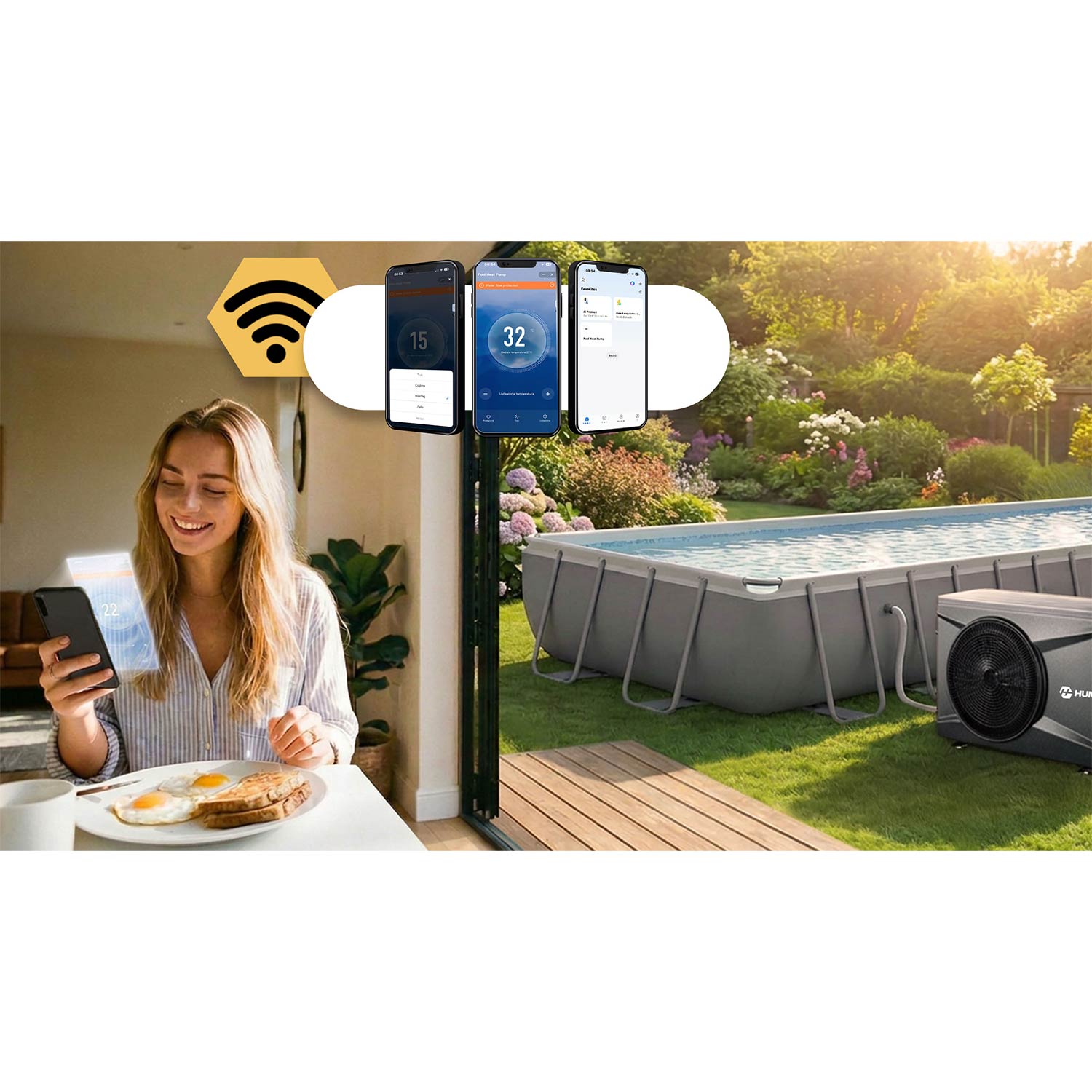 Pompa ciepła do basenu spa podgrzewacz wody 10kw Humberg HM-912