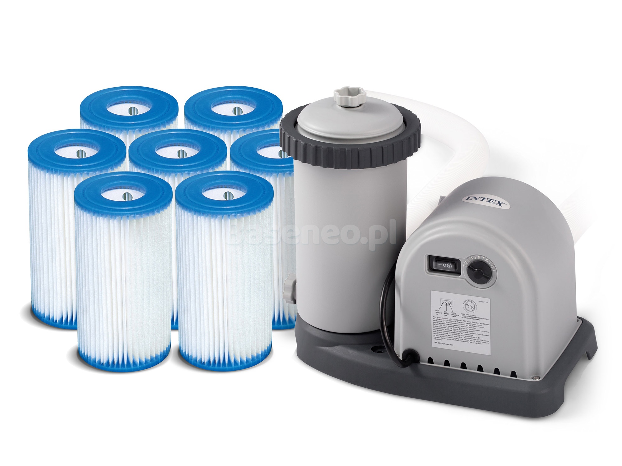 Pompa filtrująca do basenów 5678L/h INTEX 28636 / 29000 + 7 filtrów!