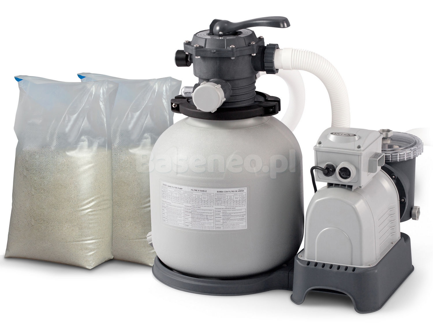 Pompa filtrująca piaskowa 12000 l/h +PIASEK 50kg INTEX 28652