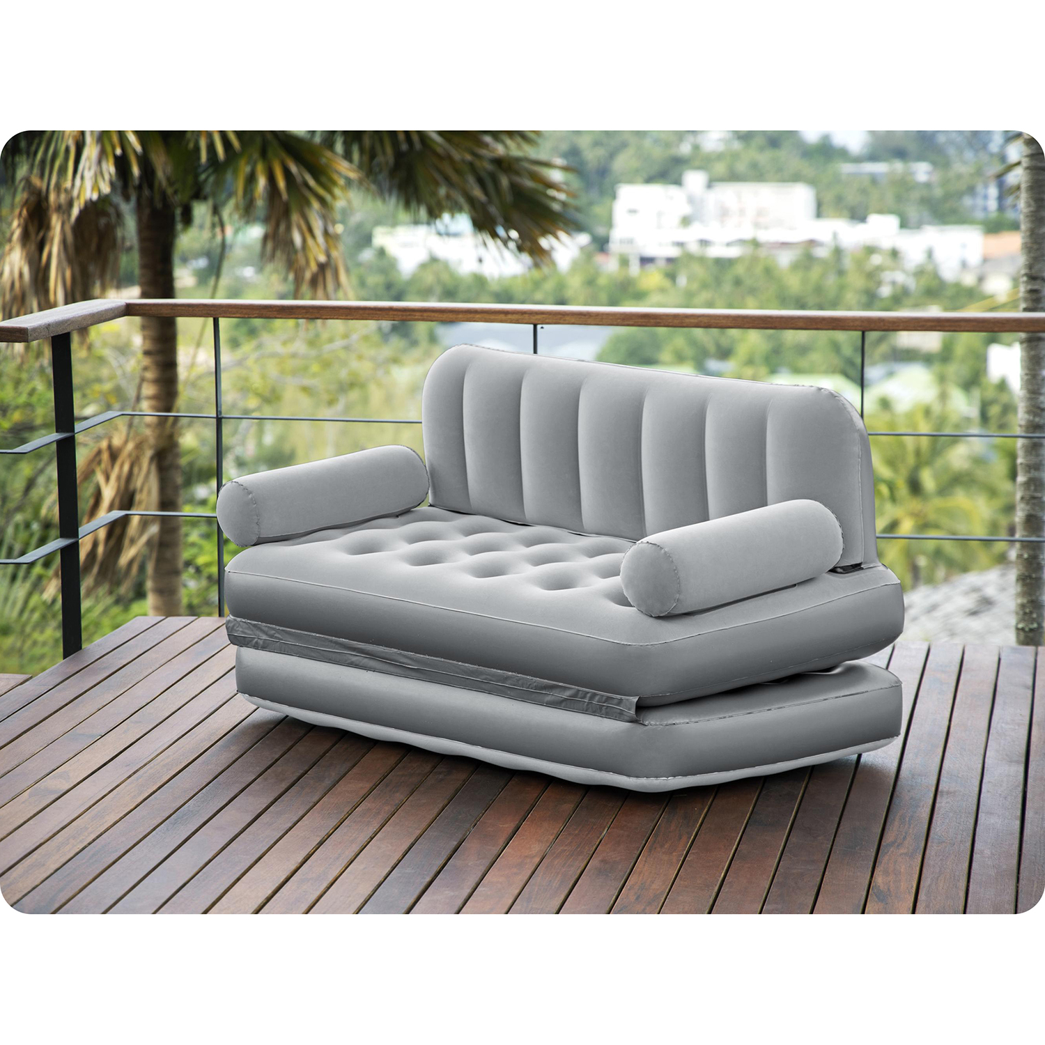 Sofa welurowa z elektryczną pompką 188x152x64cm Bestway 75073