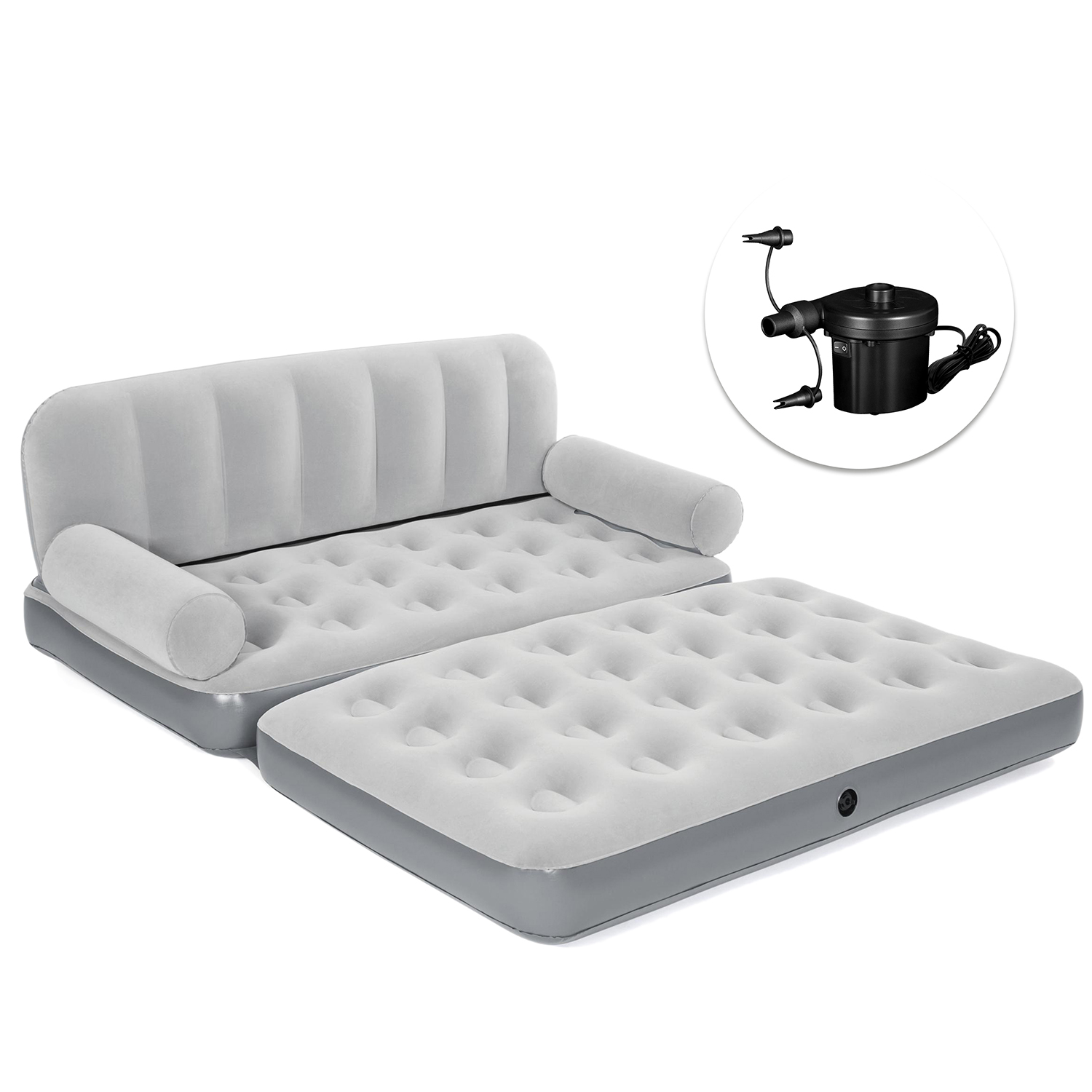 Sofa welurowa z elektryczną pompką 188x152x64cm Bestway 75073